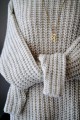 Oversizowy sweter, jasnobeżowy