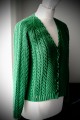 Bawełniany sweter z guzikami, zielony