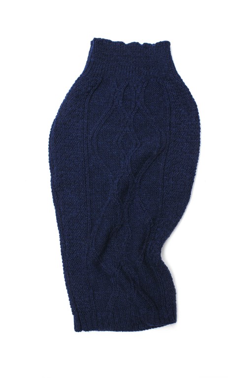 Knitwear pencil skirt, navy